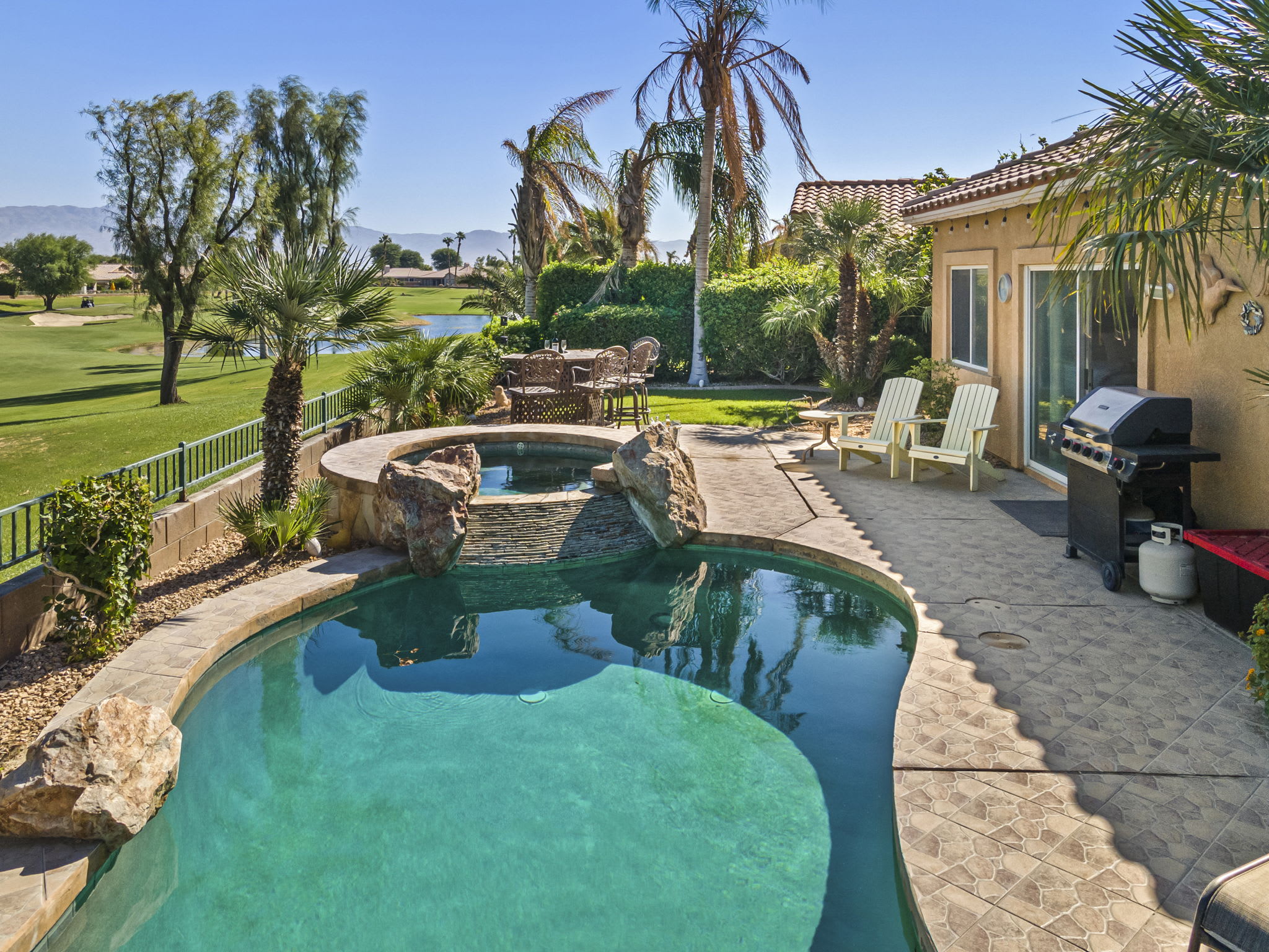 Indio Golf Course Sunset Pool View